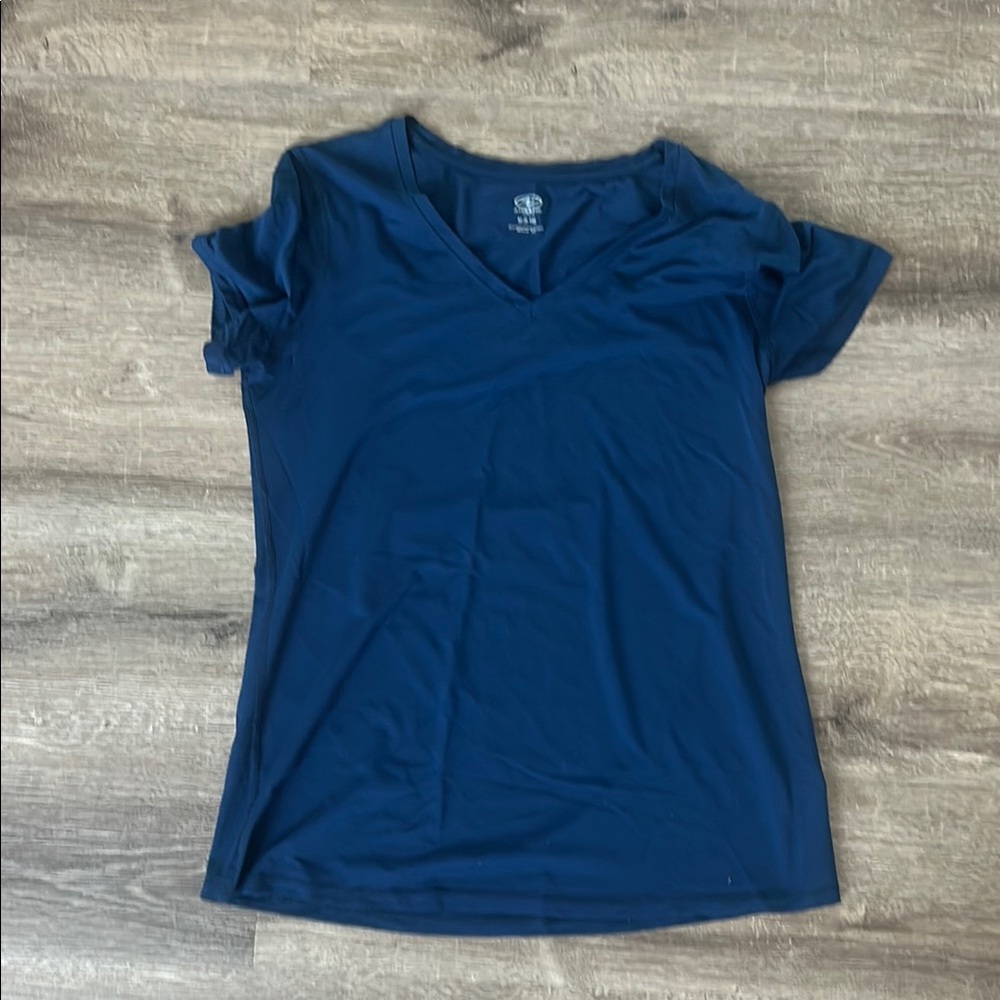 Athletic Works Blue Fitted Short Sleeve T-Shirt